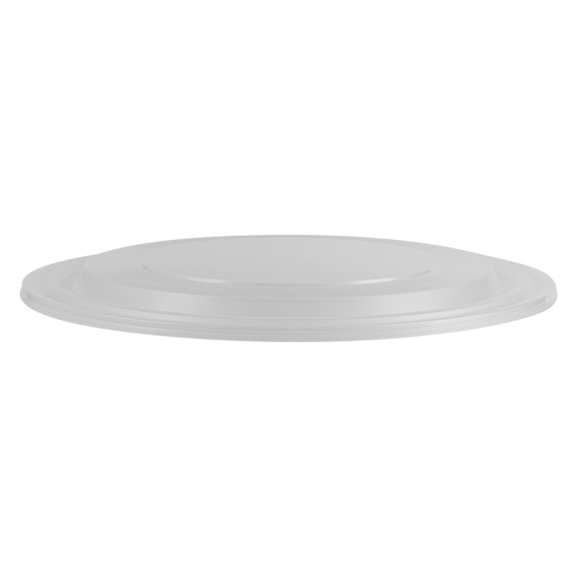 Cater Tek 142 oz Round Black Plastic Catering / Serving Bowl - with Clear Lid, Microwavable - 11 3/4" x 11 3/4" x 4" - 25 count box