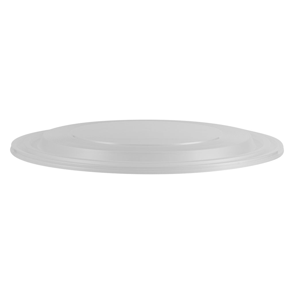 Cater Tek 142 oz Round Black Plastic Catering / Serving Bowl - with Clear Lid, Microwavable - 11 3/4" x 11 3/4" x 4" - 50 count box
