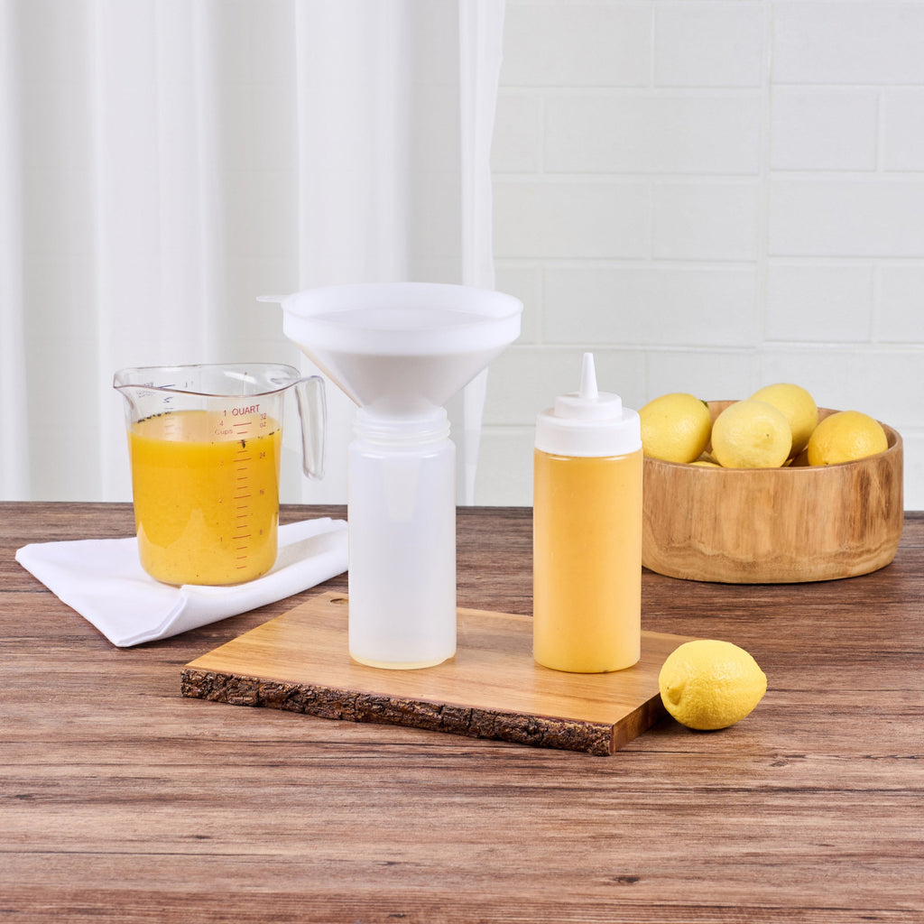 Met Lux 24 oz White Plastic Funnel - 6 3/4" x 6" x 5 1/2" - 1 count box
