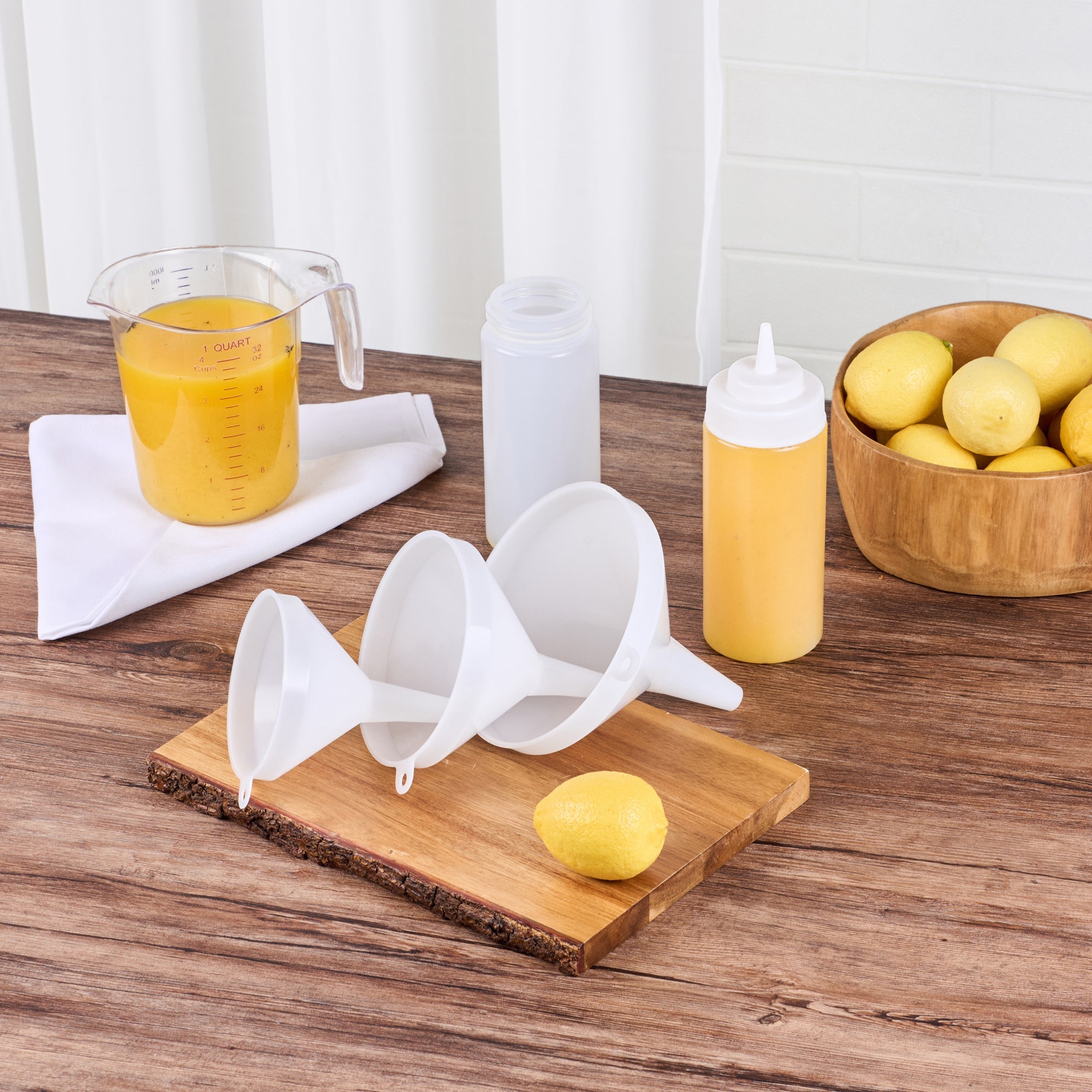 Met Lux White Plastic Funnel Set - 3-Piece - 1 count box