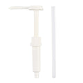 Met Lux 1 oz White Plastic Condiment Pump - with 11" Trimmable Dip Tube - 1 count box
