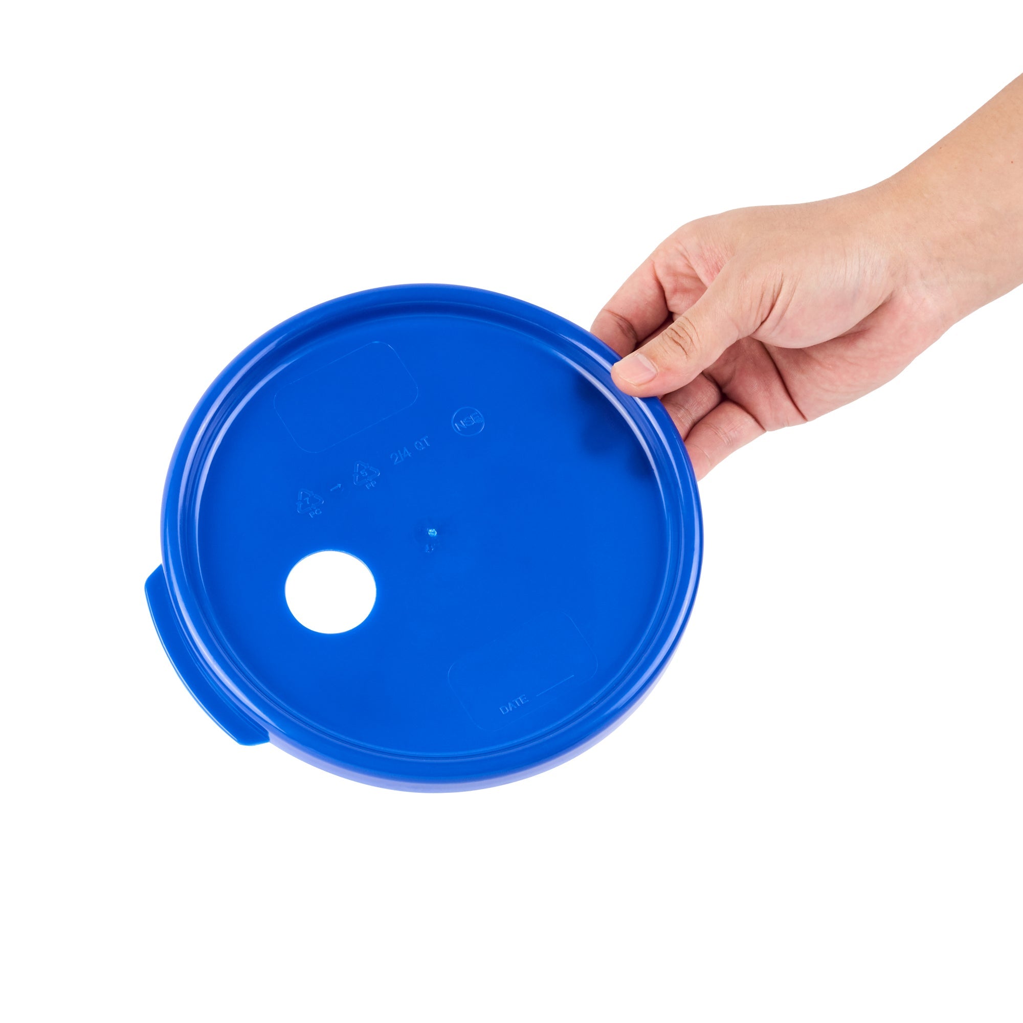 Met Lux Round Blue Plastic Lid - Fits 4 qt Food Storage Container - 1 count box