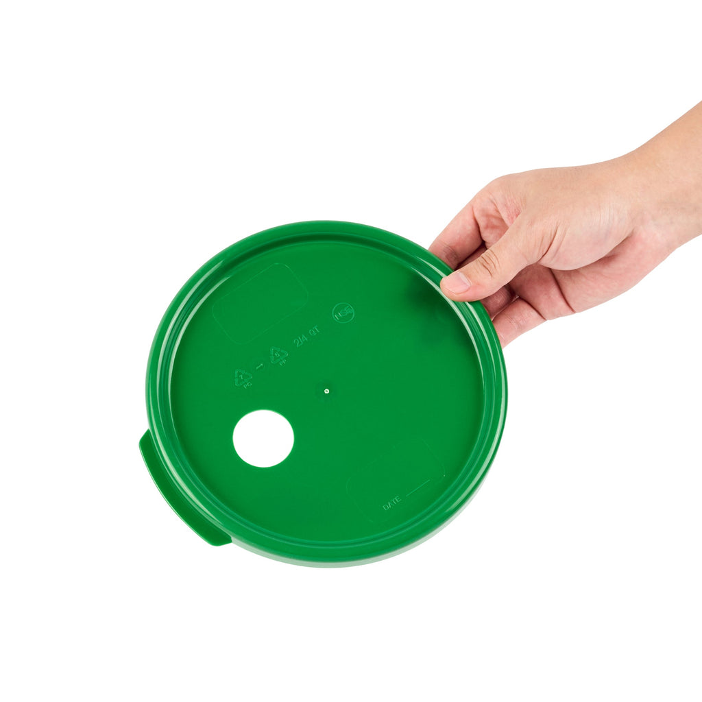 Met Lux Round Green Plastic Lid - Fits 4 qt Food Storage Container - 1 count box