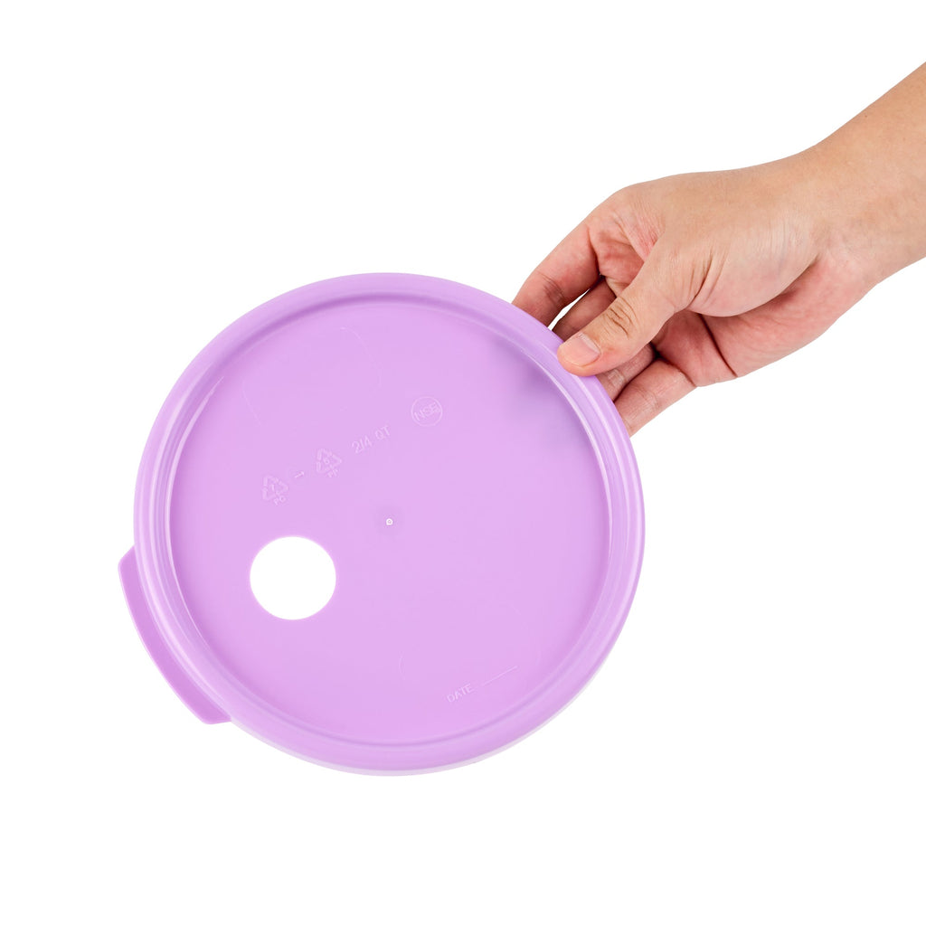 Met Lux Round Purple Plastic Lid - Fits 4 qt Food Storage Container - 1 count box