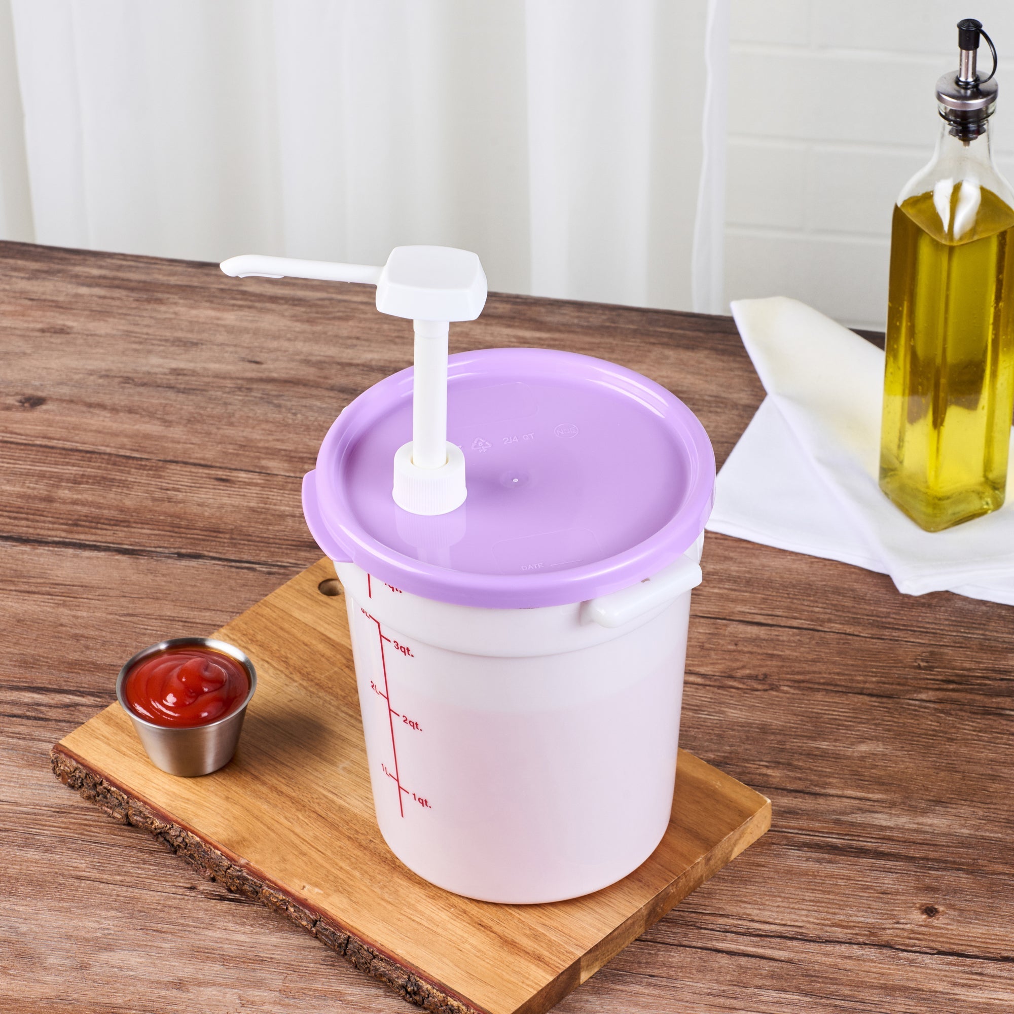 Met Lux Round Purple Plastic Lid - Fits 4 qt Food Storage Container - 1 count box