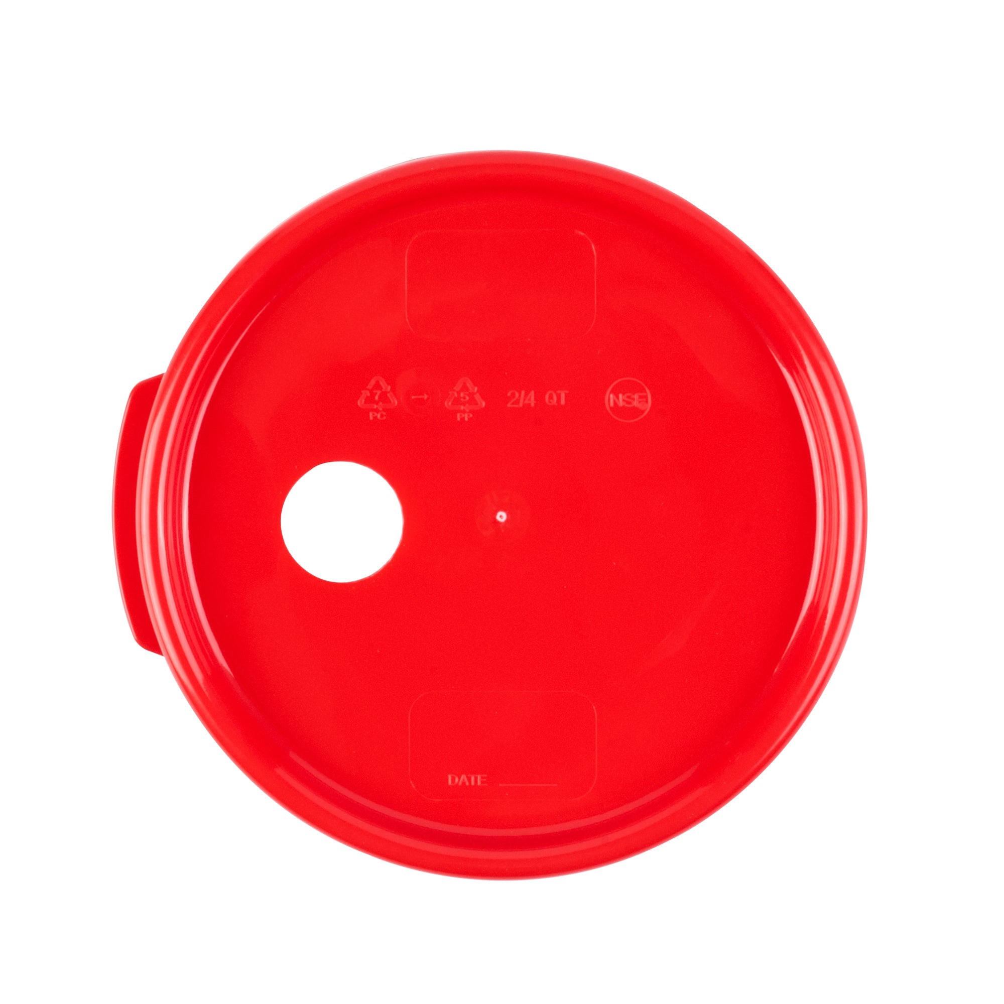 Met Lux Round Red Plastic Lid - Fits 4 qt Food Storage Container - 1 count box