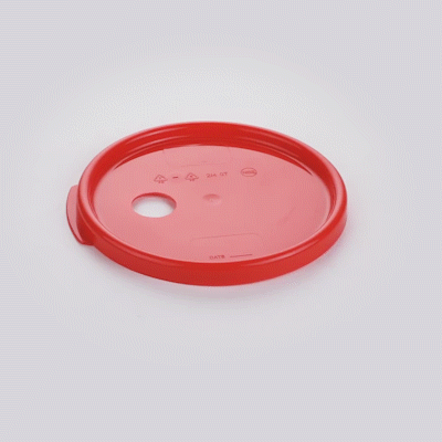 Met Lux Round Red Plastic Lid - Fits 4 qt Food Storage Container - 1 count box