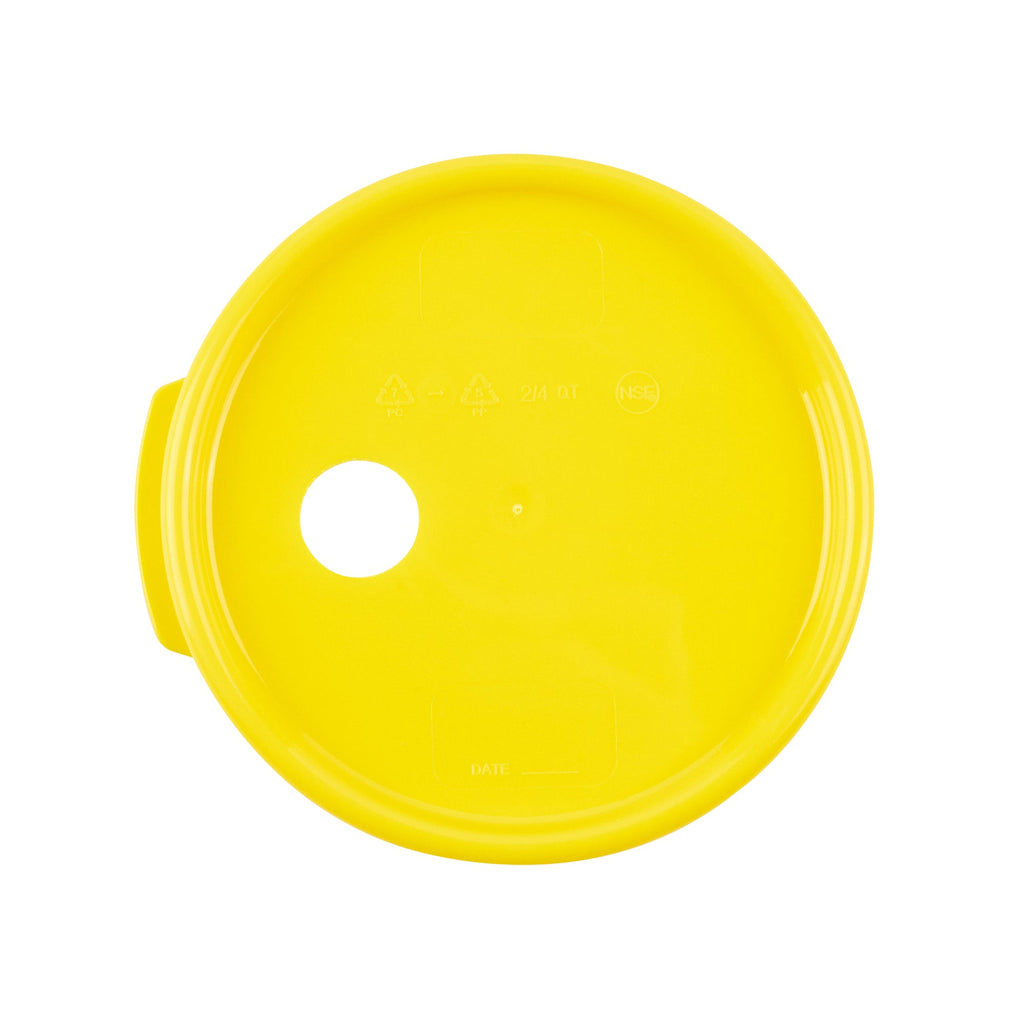 Met Lux Round Yellow Plastic Lid - Fits 4 qt Food Storage Container - 1 count box