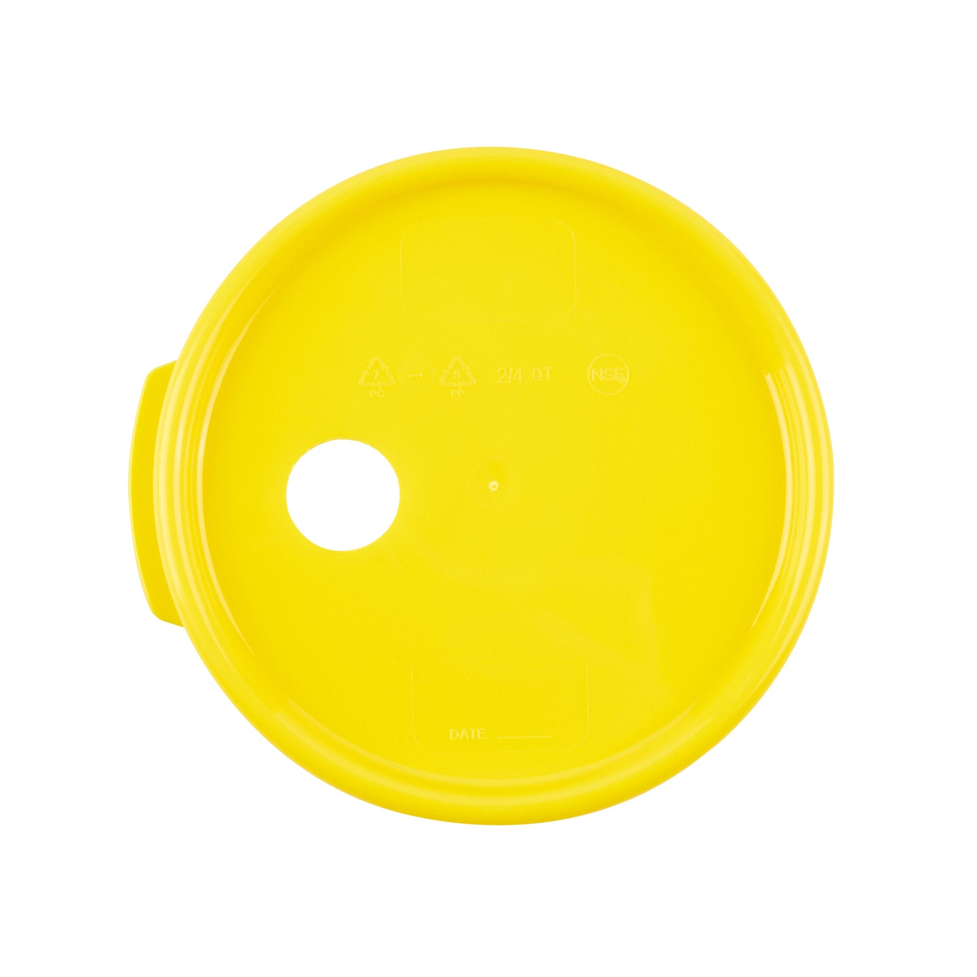Met Lux Round Yellow Plastic Lid - Fits 4 qt Food Storage Container - 1 count box