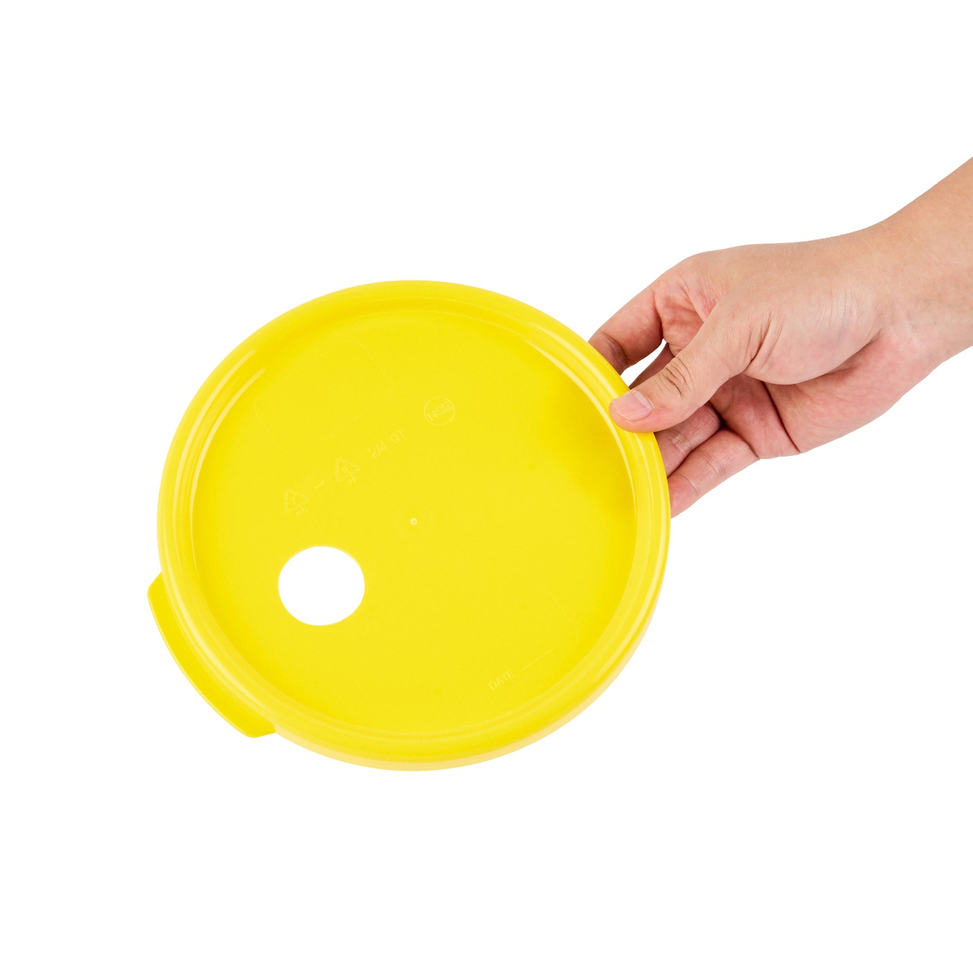 Met Lux Round Yellow Plastic Lid - Fits 4 qt Food Storage Container - 1 count box