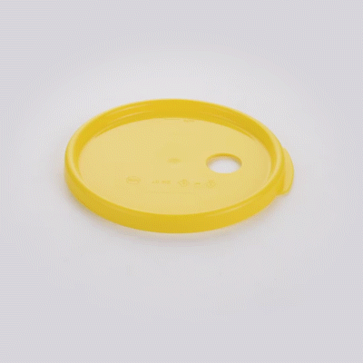 Met Lux Round Yellow Plastic Lid - Fits 4 qt Food Storage Container - 1 count box