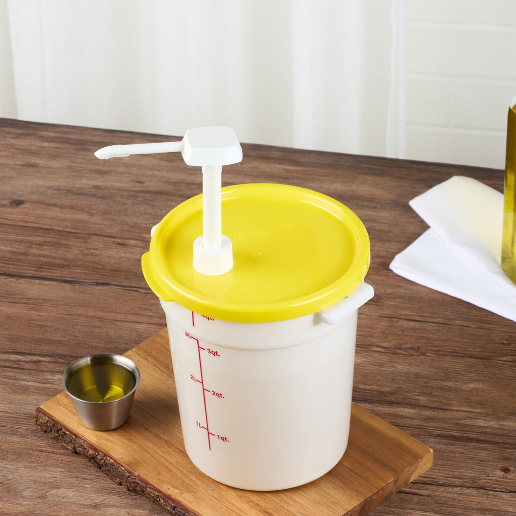 Met Lux Round Yellow Plastic Lid - Fits 4 qt Food Storage Container - 1 count box