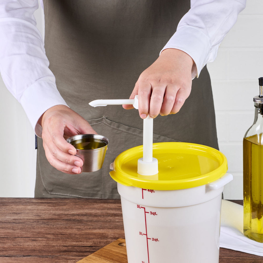 Met Lux Round Yellow Plastic Lid - Fits 4 qt Food Storage Container - 1 count box