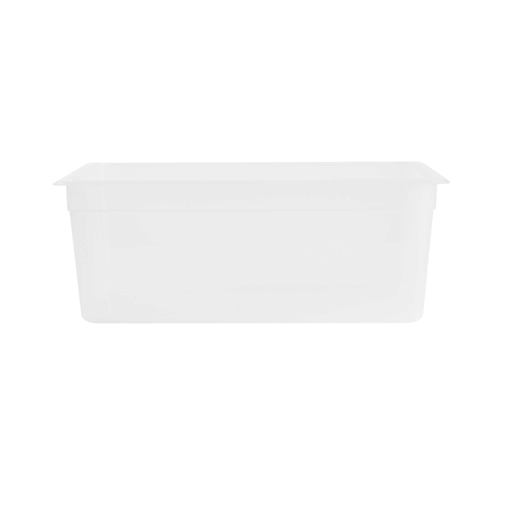 Met Lux Rectangle White Polypropylene Full Size Food Pan - 8" Deep, with Label - 1 count box