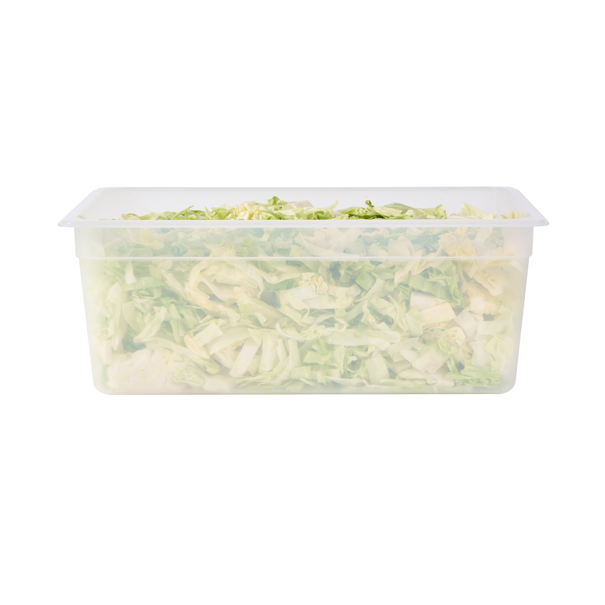 Met Lux Rectangle White Polypropylene Full Size Food Pan - 8" Deep, with Label - 10 count box