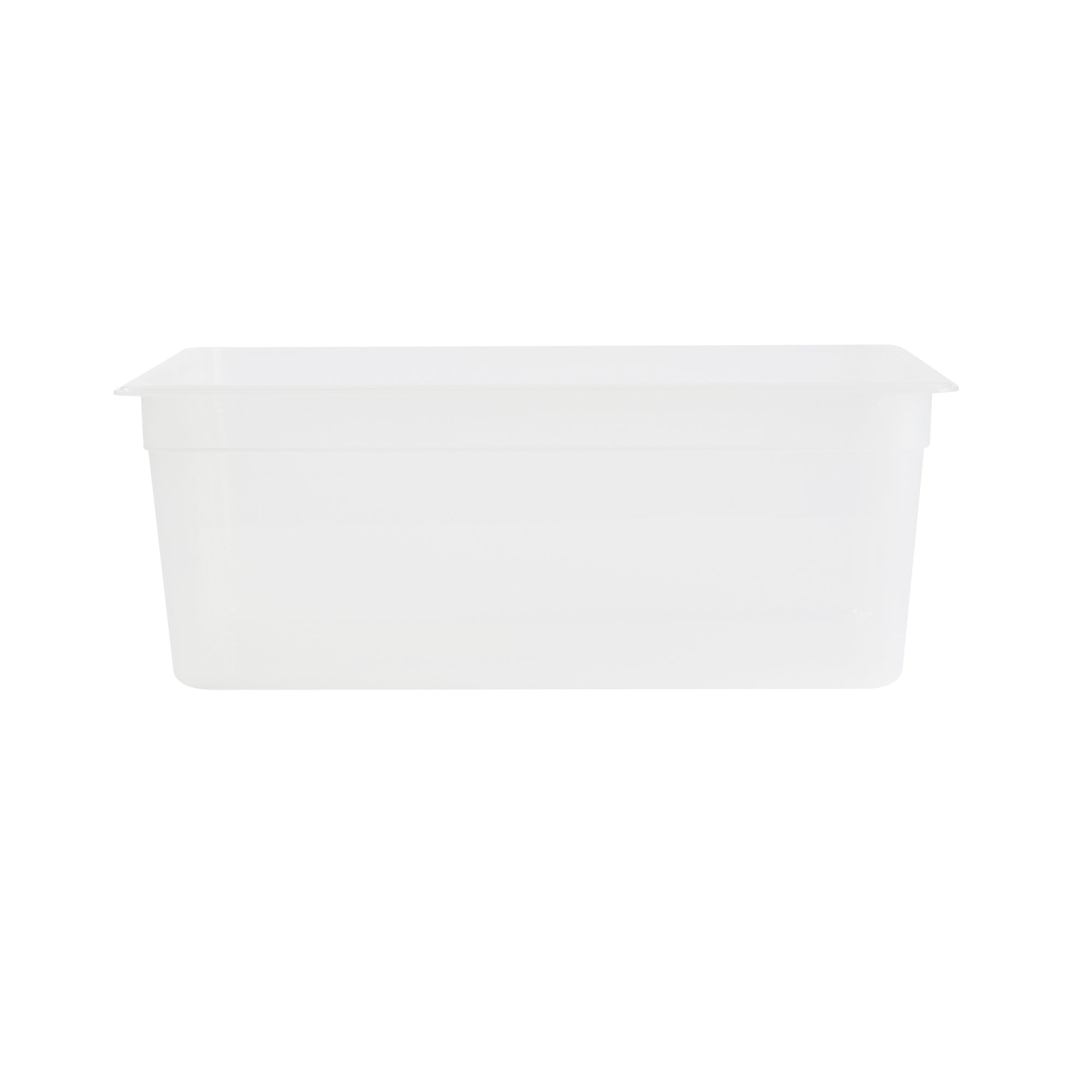 Met Lux Rectangle White Polypropylene Full Size Food Pan - 8" Deep, with Label - 10 count box