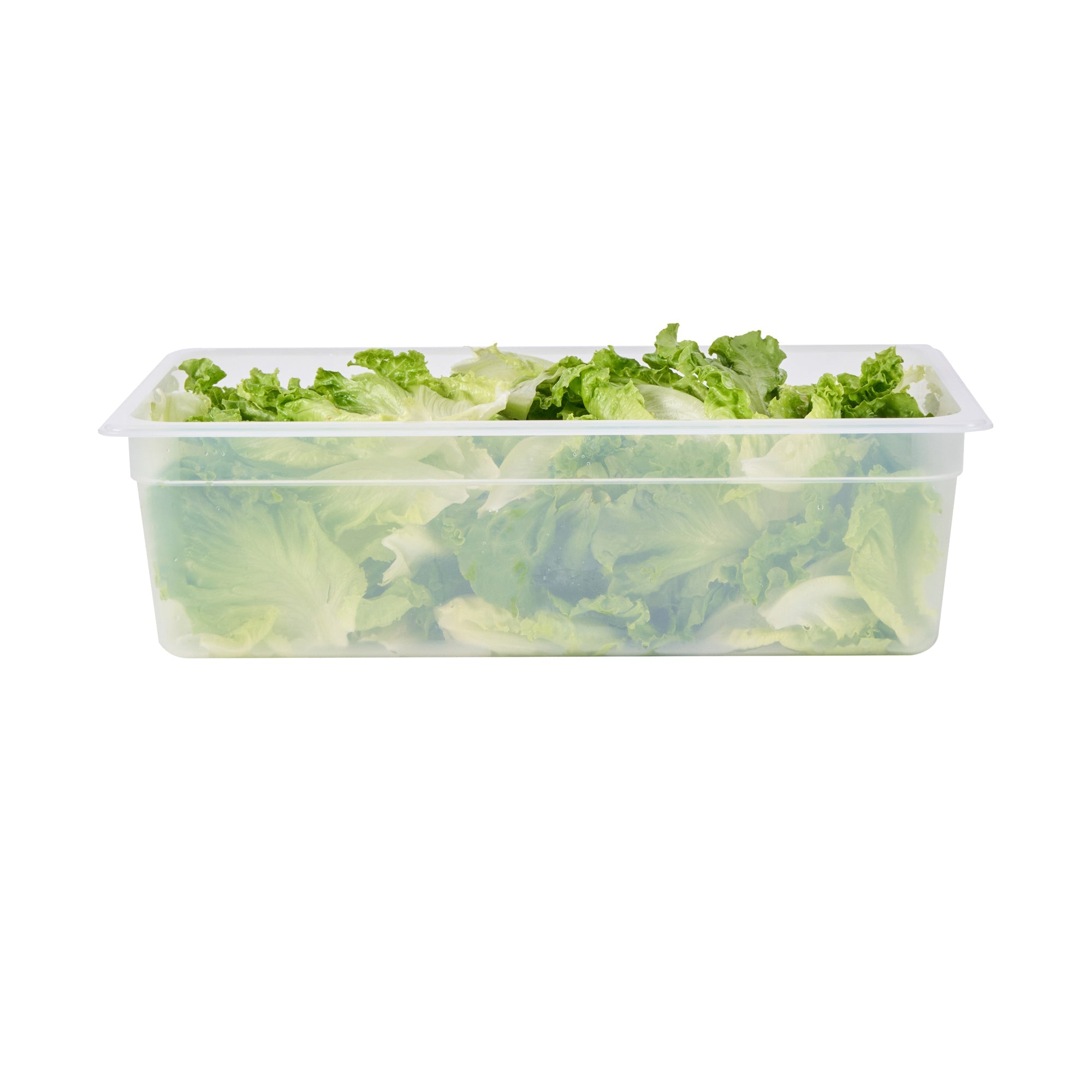 Met Lux Rectangle White Polypropylene Full Size Food Pan - 6" Deep, with Label - 10 count box