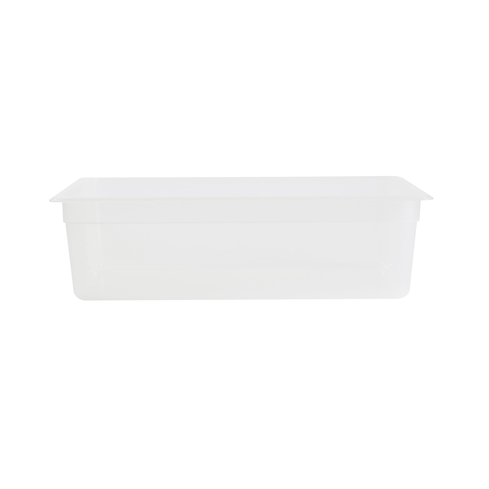 Met Lux Rectangle White Polypropylene Full Size Food Pan - 6" Deep, with Label - 10 count box