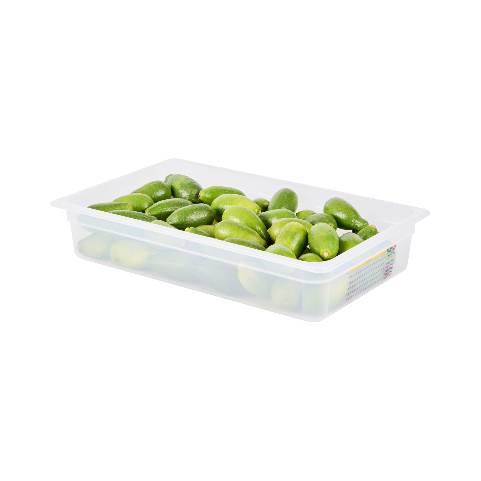 Met Lux Rectangle White Polypropylene Full Size Food Pan - 4" Deep, with Label - 10 count box
