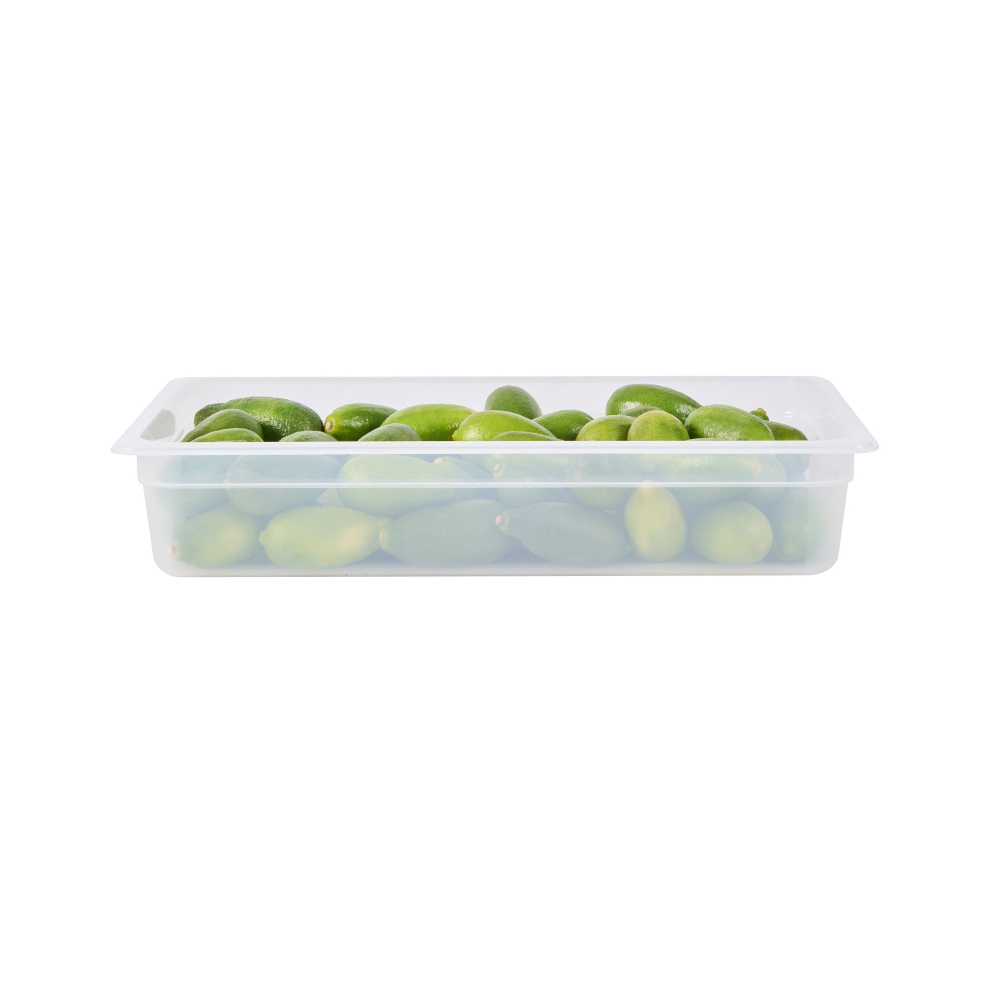 Met Lux Rectangle White Polypropylene Full Size Food Pan - 4" Deep, with Label - 10 count box