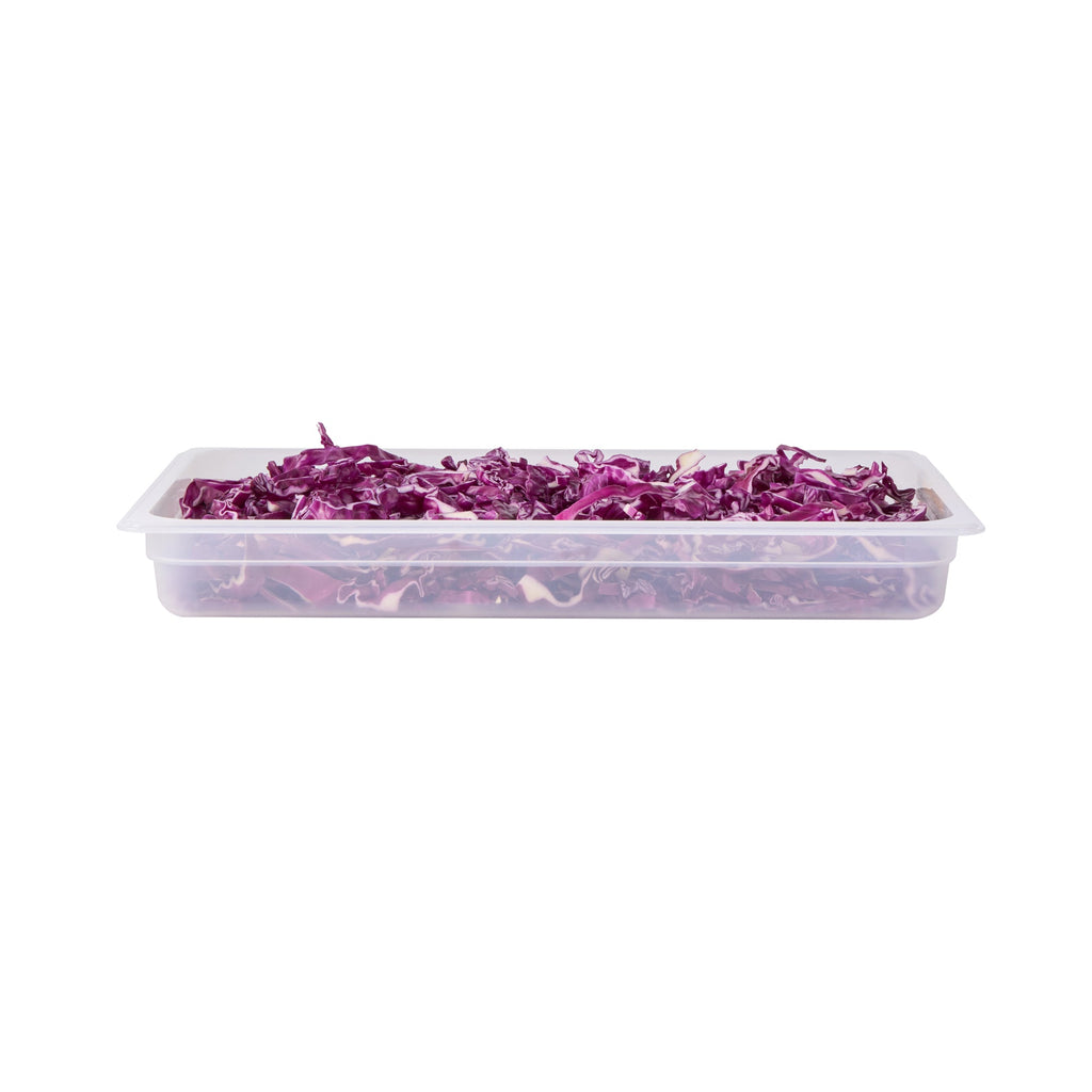 Met Lux Rectangle White Polypropylene Full Size Food Pan - 2.5" Deep, with Label - 10 count box