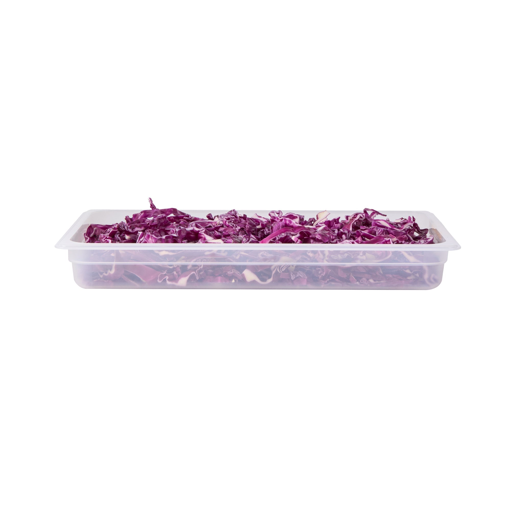 Met Lux Rectangle White Polypropylene Full Size Food Pan - 2.5" Deep, with Label - 10 count box