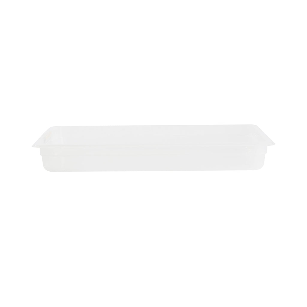Met Lux Rectangle White Polypropylene Full Size Food Pan - 2.5" Deep, with Label - 10 count box