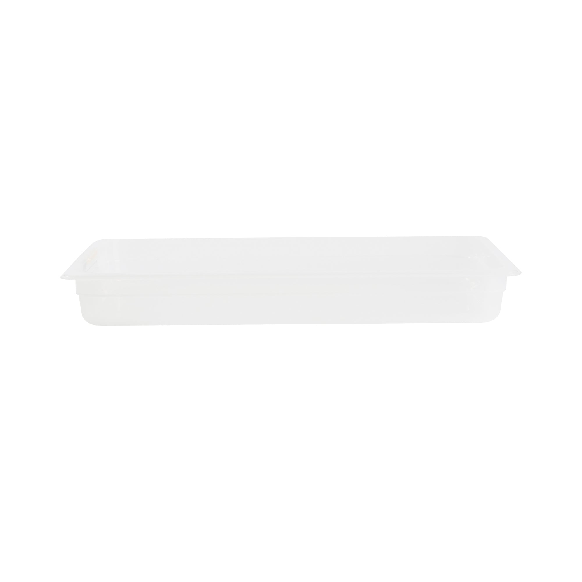 Met Lux Rectangle White Polypropylene Full Size Food Pan - 2.5" Deep, with Label - 10 count box