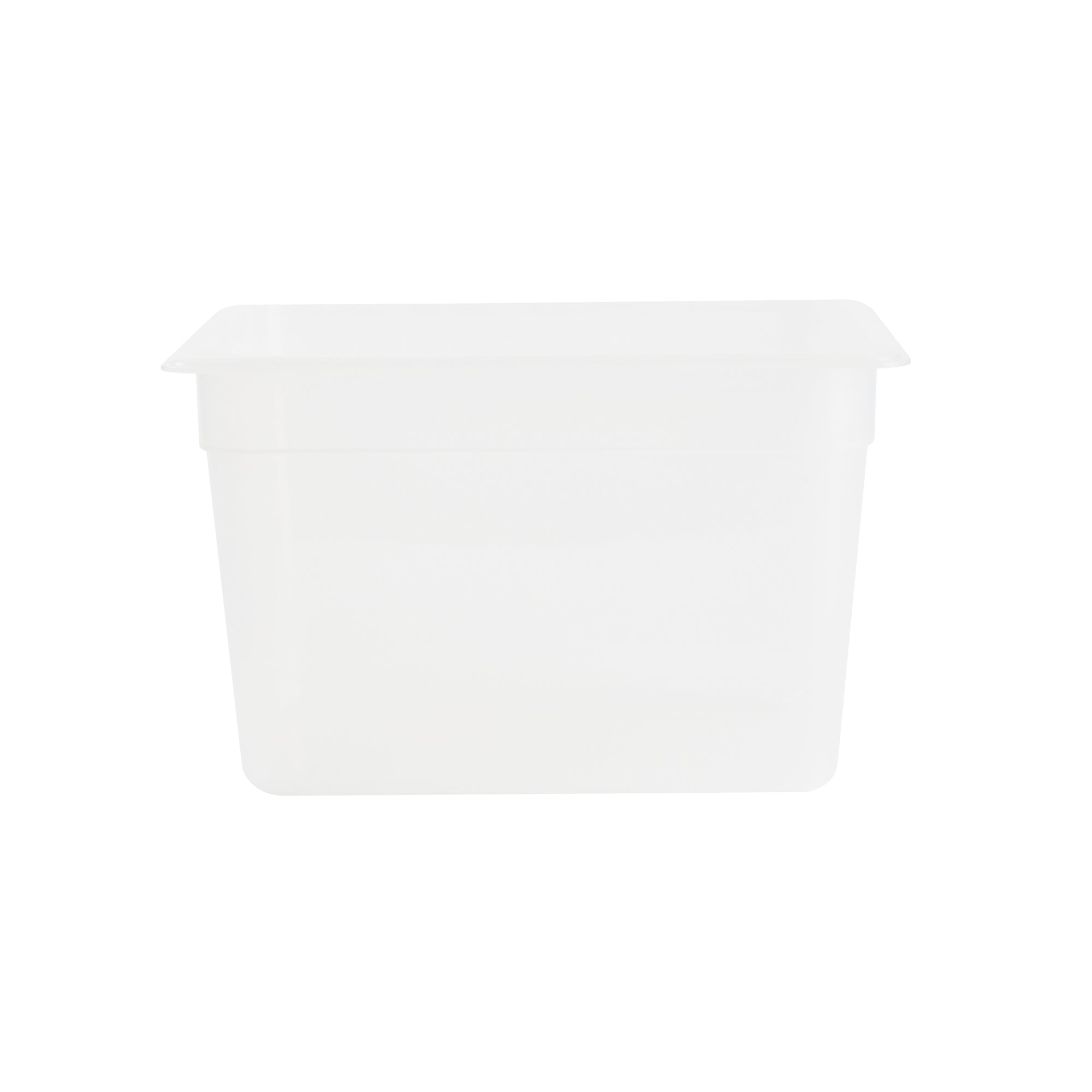 Met Lux Rectangle White Polypropylene Half Size Food Pan - 8" Deep, with Label - 10 count box