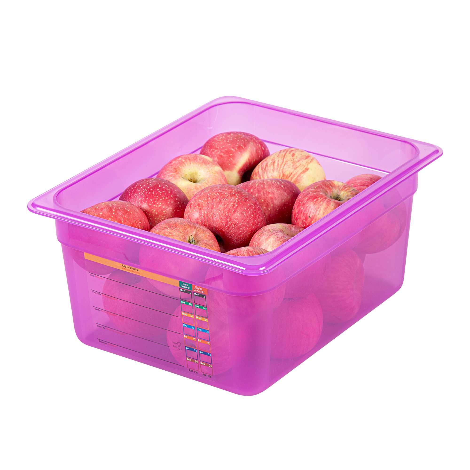 Met Lux Purple Allergen-Free Polypropylene Half Size Food Pan - 6" Deep, with Label - 1 count box
