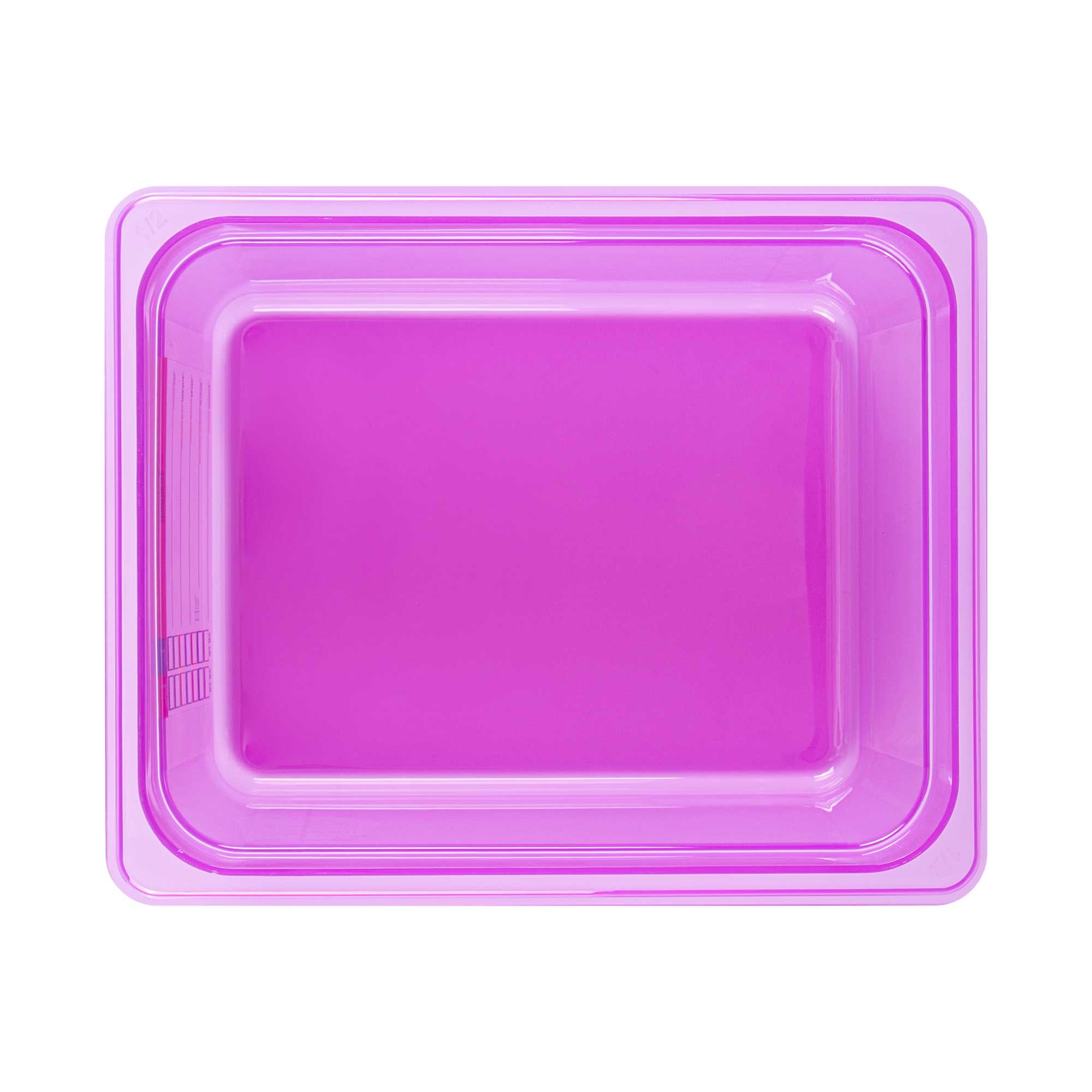 Met Lux Purple Allergen-Free Polypropylene Half Size Food Pan - 6" Deep, with Label - 1 count box