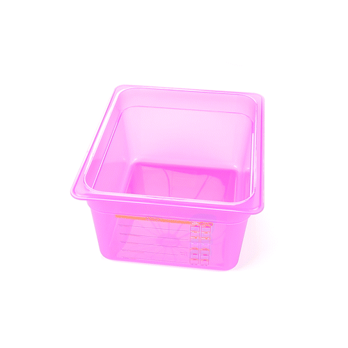 Met Lux Purple Allergen-Free Polypropylene Half Size Food Pan - 6" Deep, with Label - 10 count box