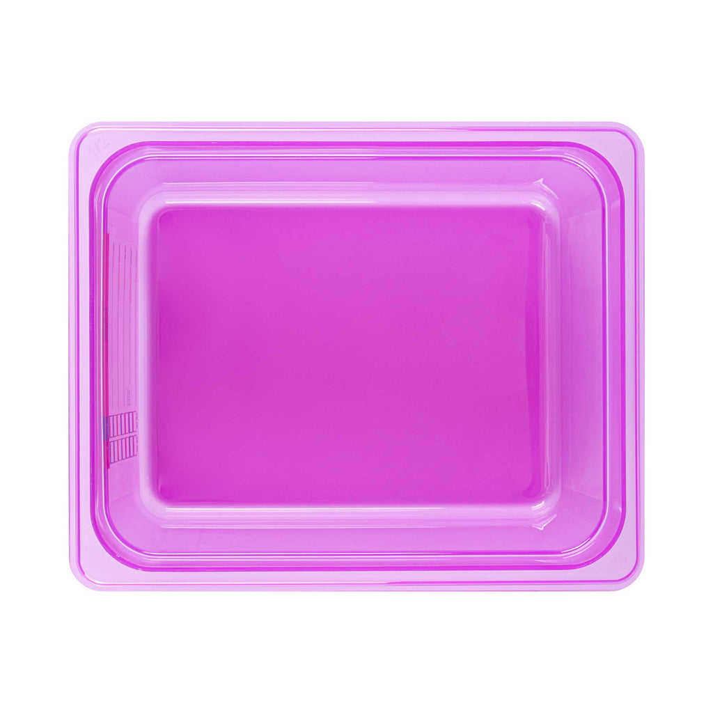 Met Lux Purple Allergen-Free Polypropylene Half Size Food Pan - 6" Deep, with Label - 10 count box