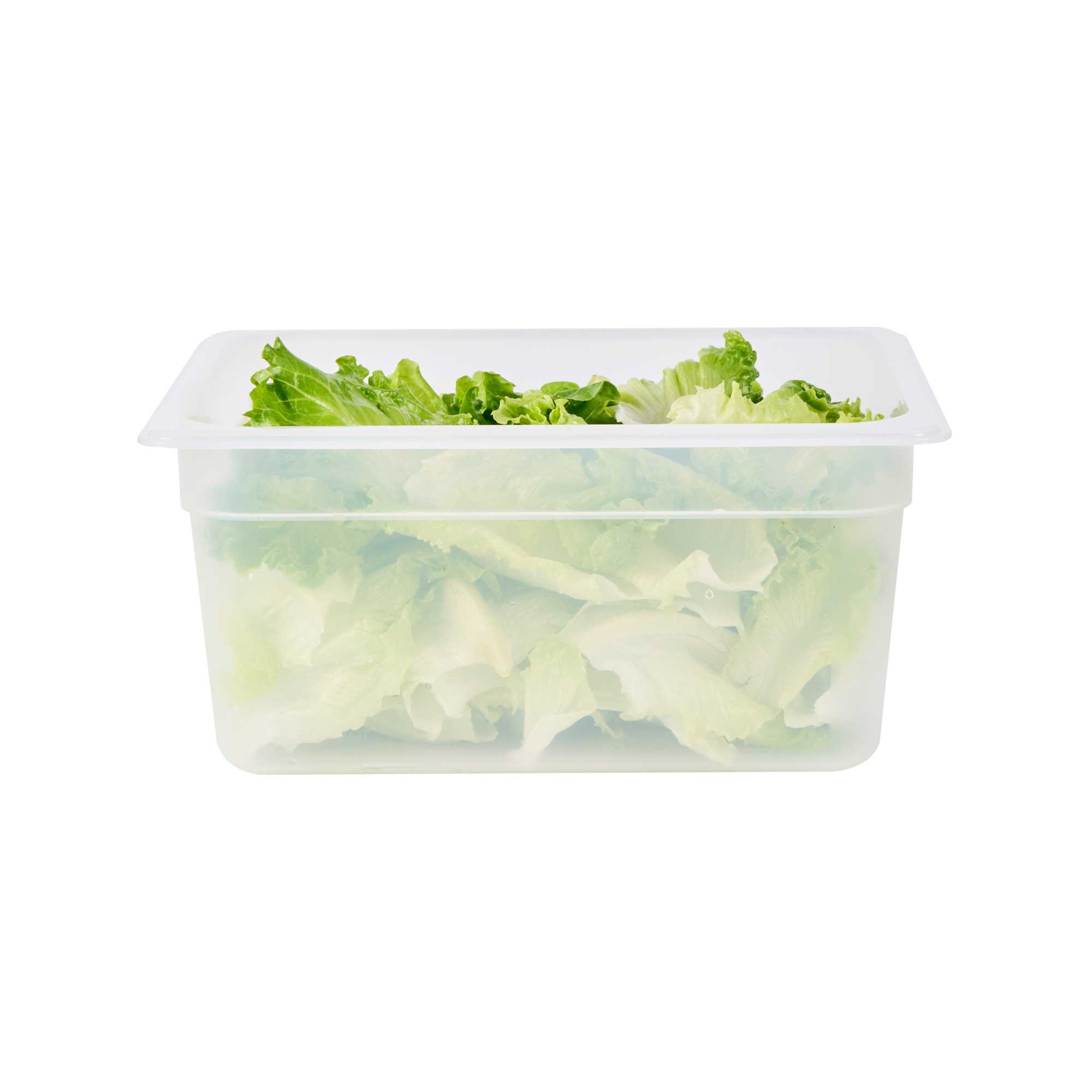 Met Lux Rectangle White Polypropylene Half Size Food Pan - 6" Deep, with Label - 1 count box