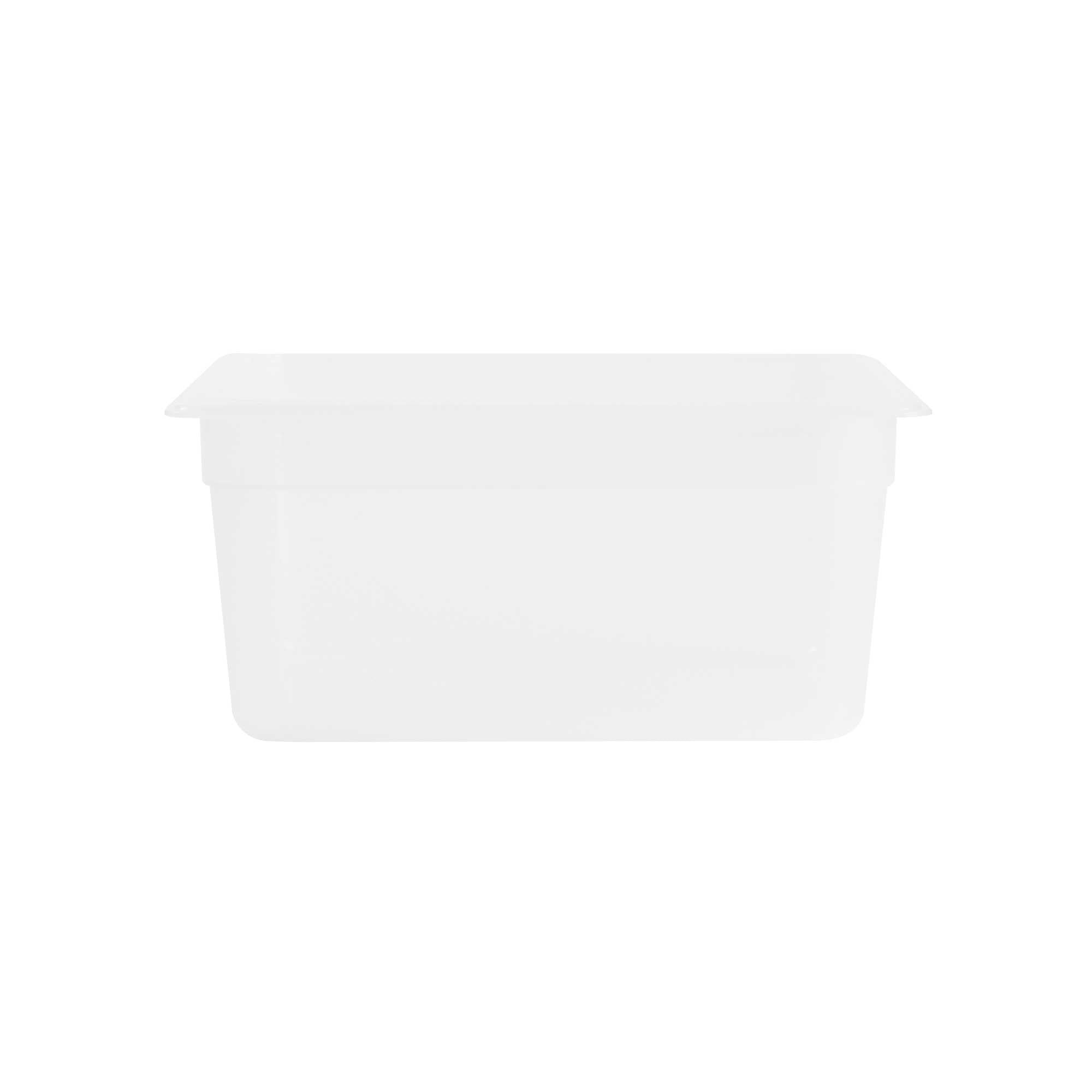 Met Lux Rectangle White Polypropylene Half Size Food Pan - 6" Deep, with Label - 1 count box