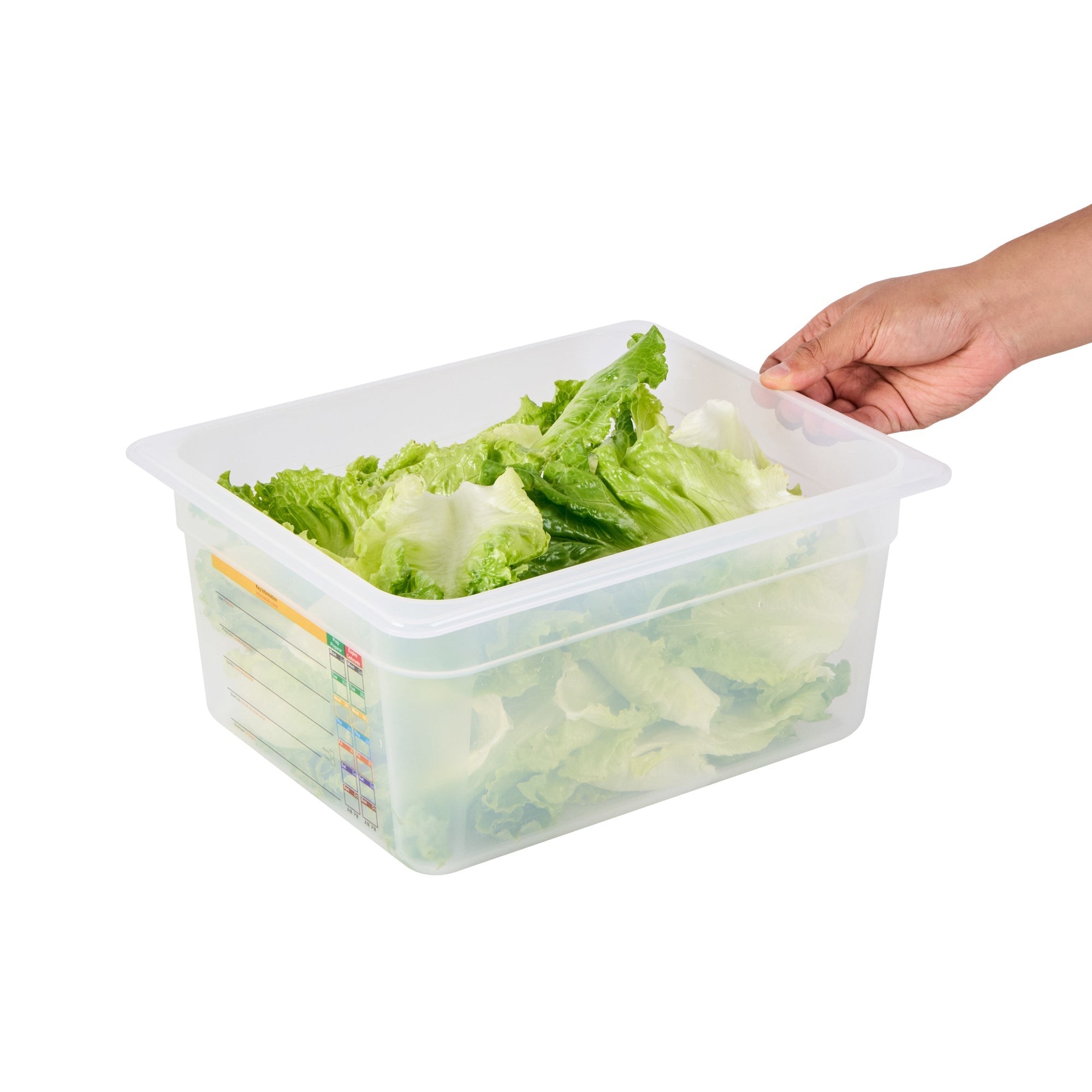 Met Lux Rectangle White Polypropylene Half Size Food Pan - 6" Deep, with Label - 10 count box