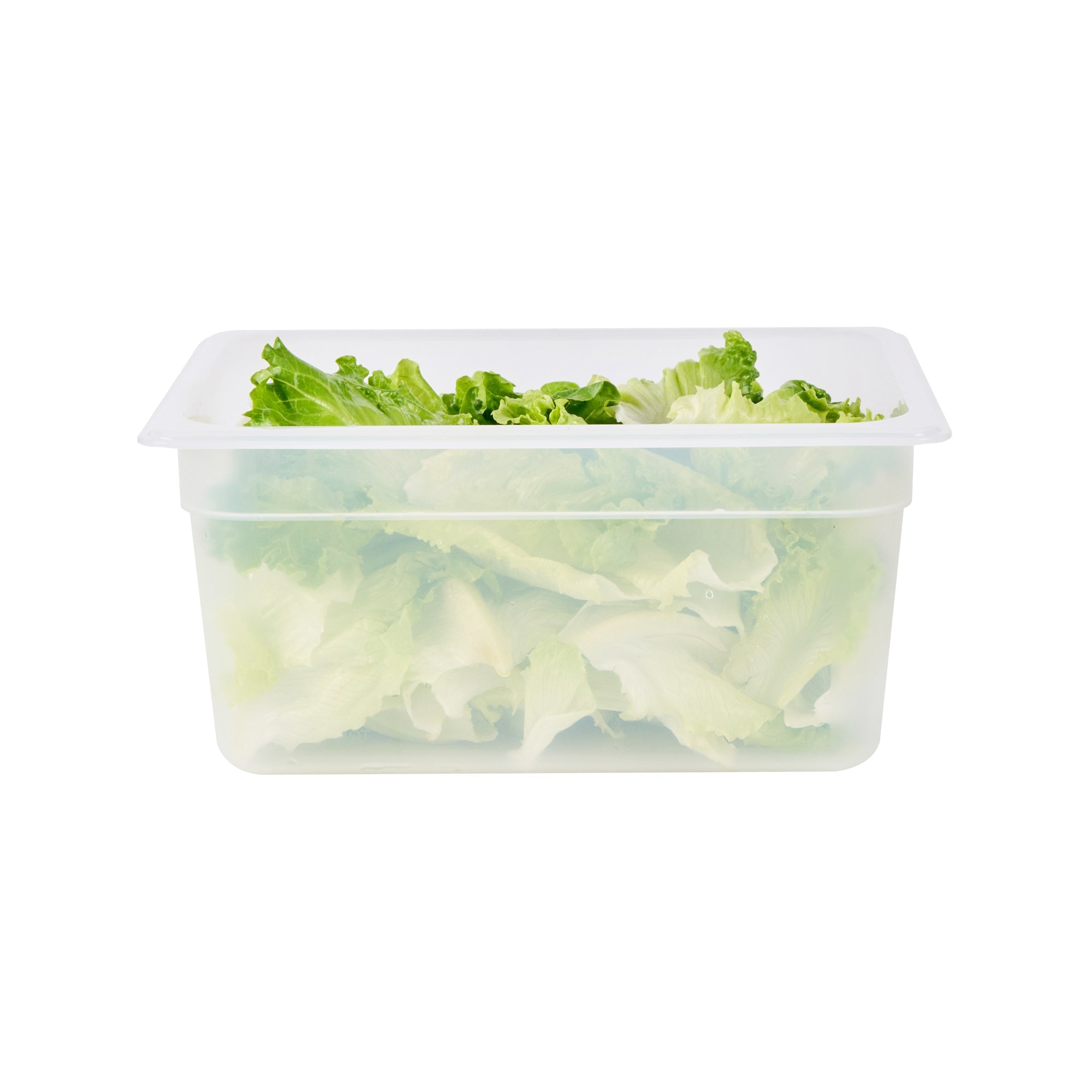 Met Lux Rectangle White Polypropylene Half Size Food Pan - 6" Deep, with Label - 10 count box