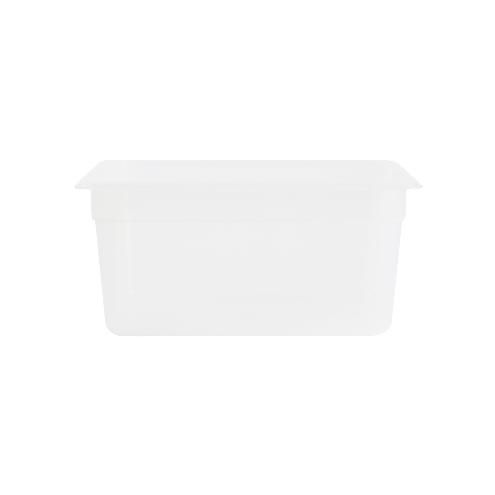 Met Lux Rectangle White Polypropylene Half Size Food Pan - 6" Deep, with Label - 10 count box