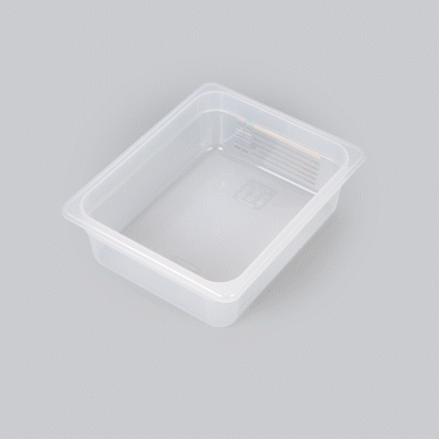 Met Lux Rectangle White Polypropylene Half Size Food Pan - 4" Deep, with Label - 10 count box