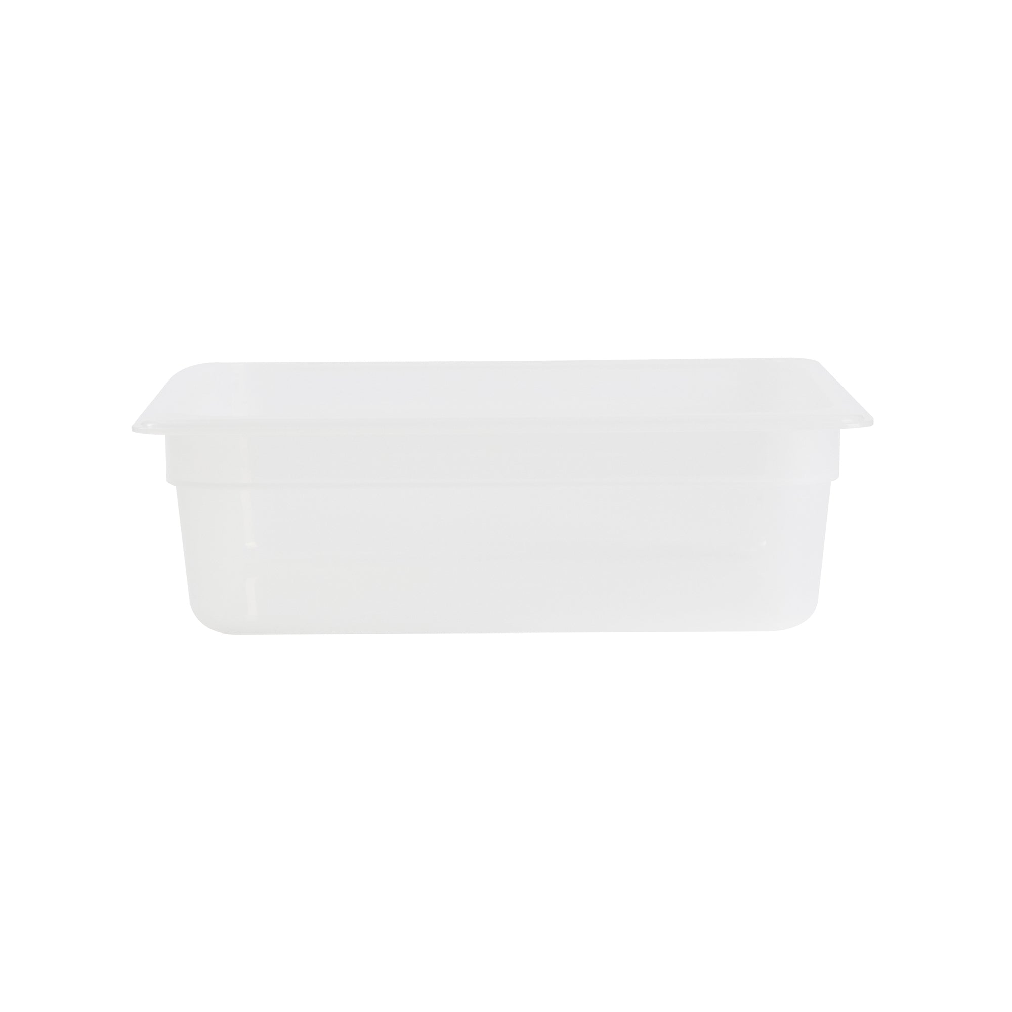 Met Lux Rectangle White Polypropylene Half Size Food Pan - 4" Deep, with Label - 10 count box