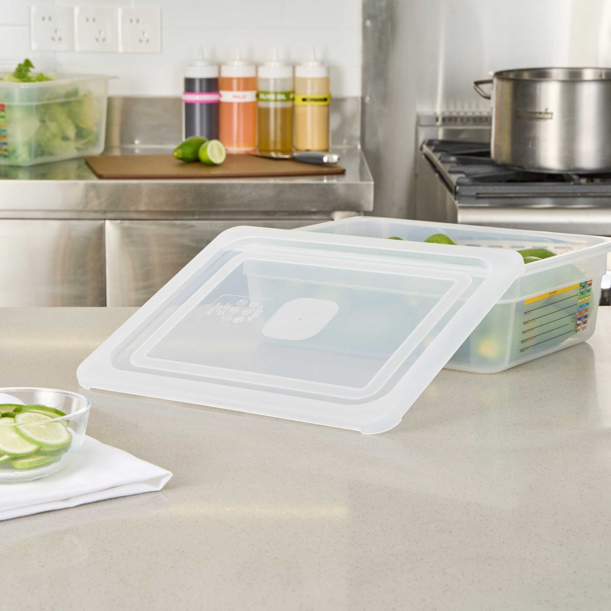 Met Lux Rectangle Clear Polypropylene Lid - Fits Half Size Pan - 12 3/4" x 10 1/2" - 1 count box