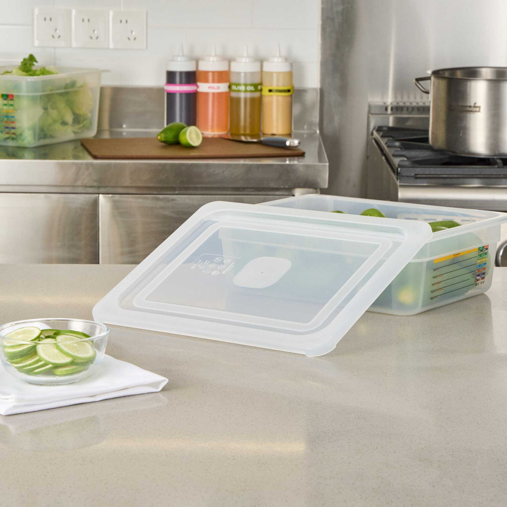 Met Lux Rectangle Clear Polypropylene Lid - Fits Half Size Pan - 12 3/4" x 10 1/2" - 1 count box