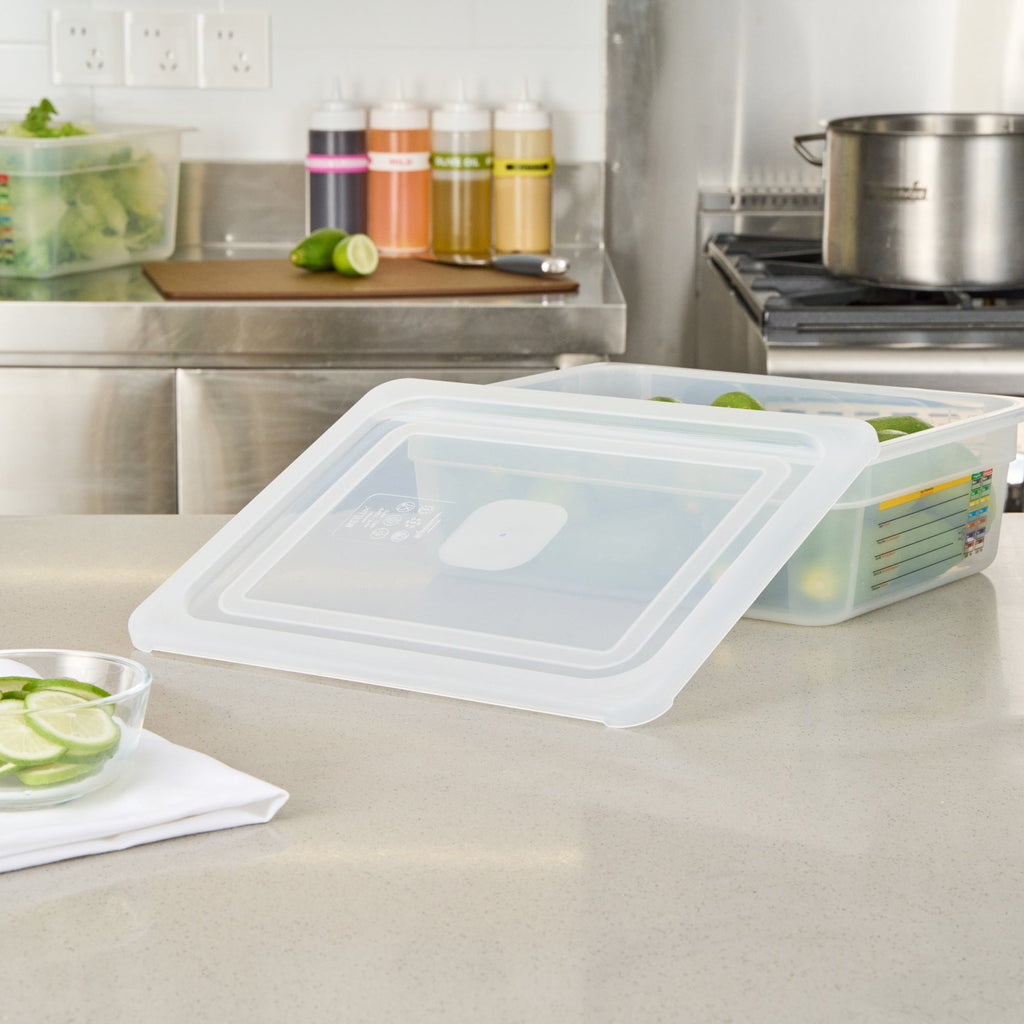 Met Lux Rectangle Clear Polypropylene Lid - Fits Half Size Pan - 12 3/4" x 10 1/2" - 10 count box