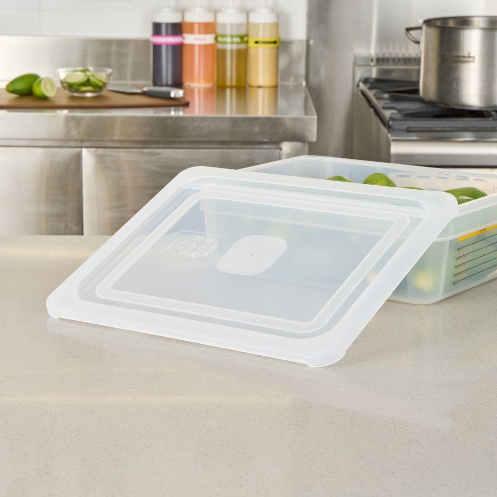Met Lux Rectangle Clear Polypropylene Lid - Fits Half Size Pan - 12 3/4" x 10 1/2" - 10 count box