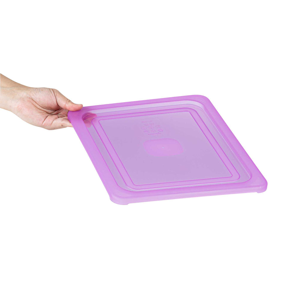 Met Lux Purple Allergen-Free Polypropylene Lid - Fits Half Size Pan - 1 count box
