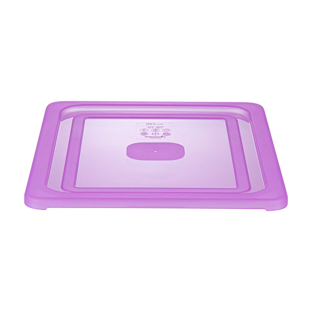 Met Lux Purple Allergen-Free Polypropylene Lid - Fits Half Size Pan - 1 count box