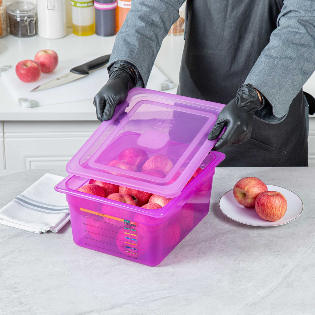 Met Lux Purple Allergen-Free Polypropylene Lid - Fits Half Size Pan - 1 count box