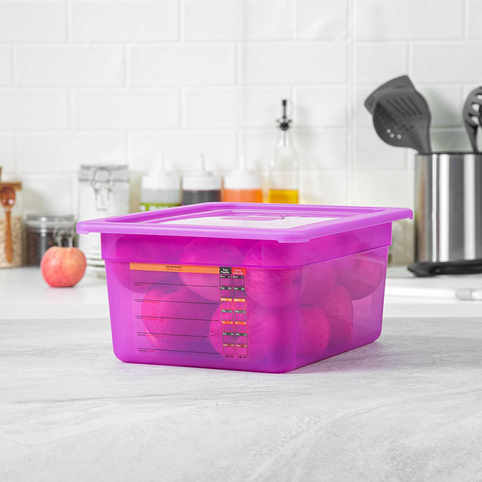 Met Lux Purple Allergen-Free Polypropylene Lid - Fits Half Size Pan - 1 count box