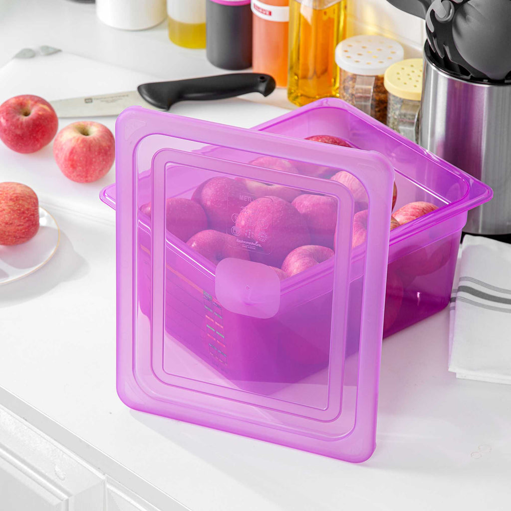 Met Lux Purple Allergen-Free Polypropylene Lid - Fits Half Size Pan - 1 count box