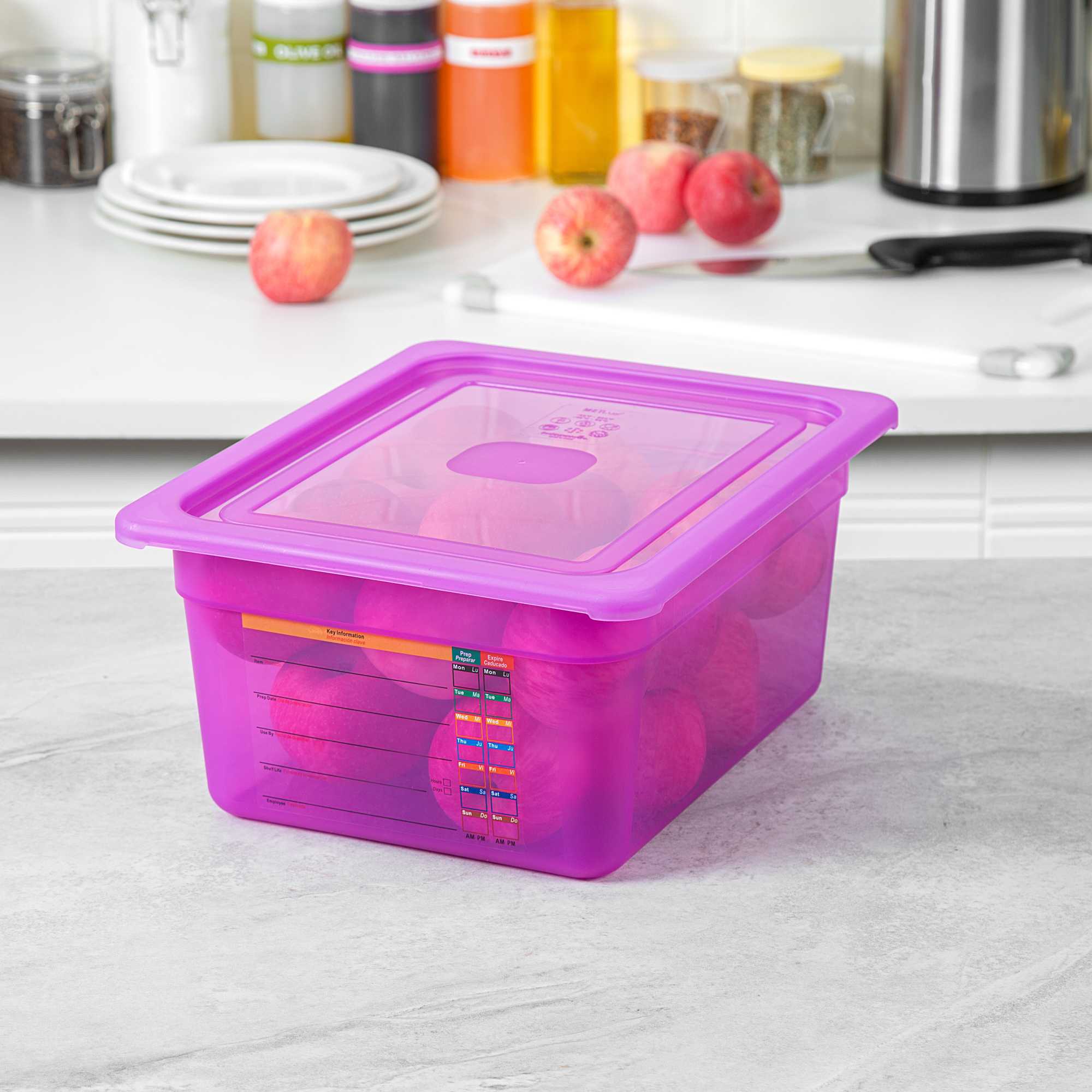 Met Lux Purple Allergen-Free Polypropylene Lid - Fits Half Size Pan - 1 count box